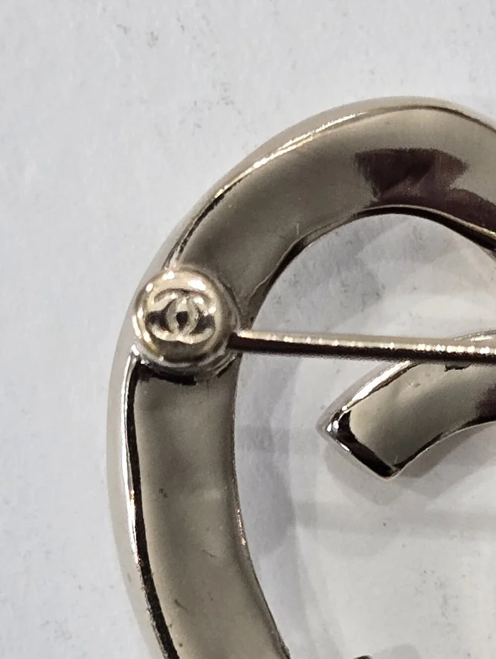 #155 - Chanel CC Heart Brooch - Authentic